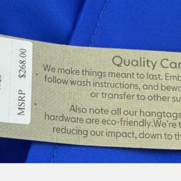 Hudson Water Repellent Insulated Coach Jacket Style HM100 Men's Size M Blue New - Picture 12 of 13